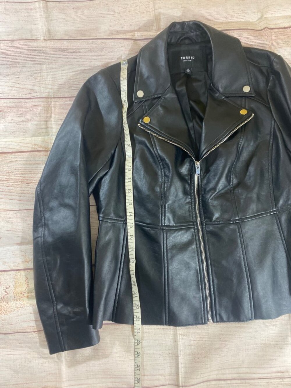 Torrid Women's Black Faux Leather Full Zip Jacket - 0 (Medium) - Picture 5 of 13